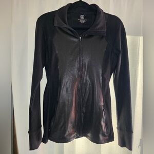 Black Faux Leather Women's Jacket